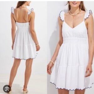 Vineyard Vines White Scalloped Dress size small